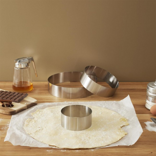 Set 3 forme de copt tip rama, cerc, inox, 10, 15, 20 cm