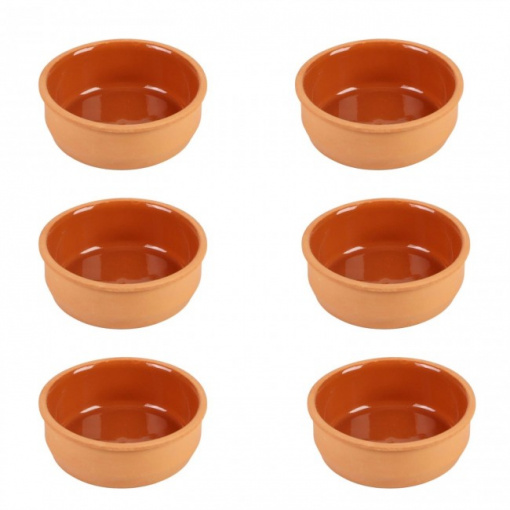Set 6 vase de teracota, tip ramekin, 12 cm x h 4 cm
