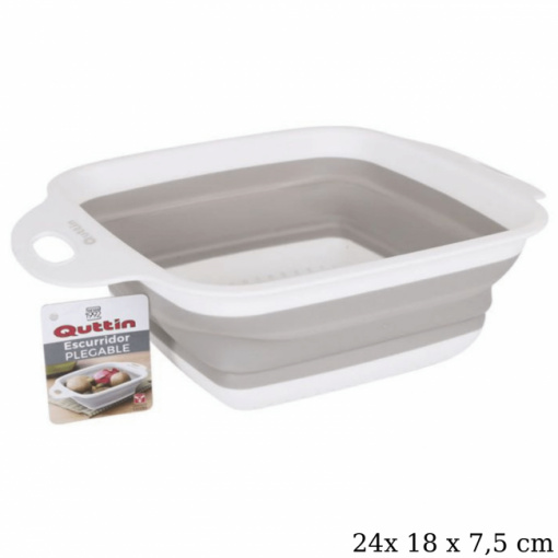 Strecuratoare pliabila silicon, spalare fructe, legume 24x18 cm Quttin