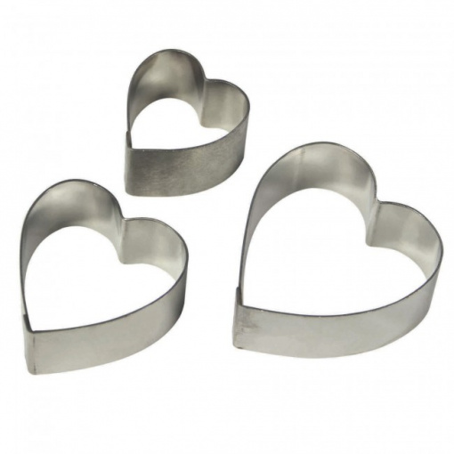 Set 3 forme-cutter inima, decupator inima-Arum Lily-PME