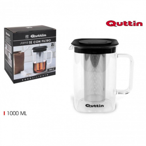 Infuzor ceai sticla cu filtru inox,1000ml-Quttin