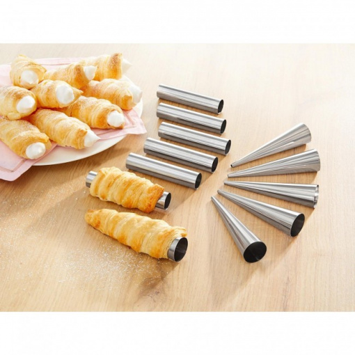 Set 12 bucati rulouri de patiserie, drepte si conice