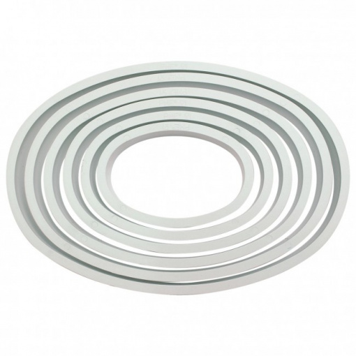 Set 6 forme-cutter oval, decupatoare ovale-PME
