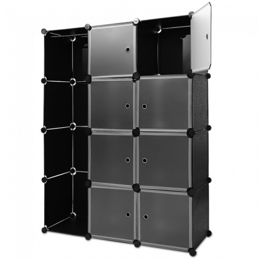 Sistem cubic modular pentru depozitare-negru