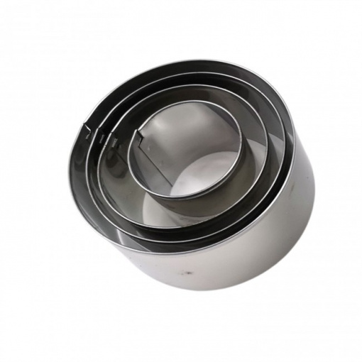 Set 4 decupatoare aluat, inox, 3,5, 6,7,8 x 3,5cm, Quttin, cerc