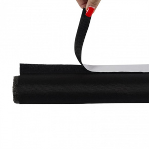 Banda etansare usa impotriva frigului si a curentului, rotunda, din spuma, 90x5x5 cm, negru, Happymax, Protectie usa anticurent, adeziva, silicon, 100x6x0.5 cm, alb, Happymax, Protectie usa anti curent , anti praf si insecte, adeziv 3M, din silicon, prote