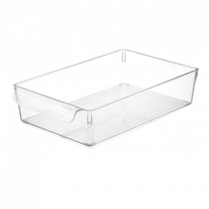 Cutie depozitare alimente in frigider, transparenta, 20x32.5x7 cm, Happymax. cutie depozitare alimente, organizator frigider, cutie plastic frigider, cutie transparenta pentru alimente, cutie depozitare Happymax, cutie 20x32.5x7 cm, organizator bucatarie 