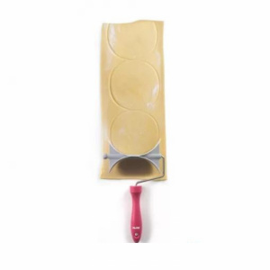 Decupator manual pentru aluat n cercuri, inox si lemn, Ibili. Rola decupare aluat in cercuri, rola taiere aluat in cercuri pentru ravioli, paste, biscuiti