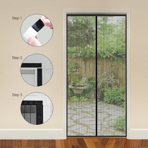 Perdea magnetica anti insecte-Negru