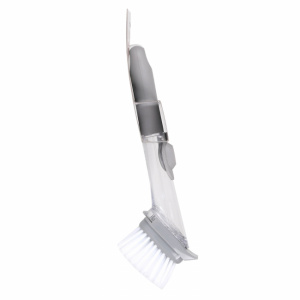 Perie de vase cu maner rezervor detergent . Perie spalat vesela cu dispenser detergent lichid,Perie de vase cu maner si rezervor detergent Perie pentru spalarea vaselor cu maner si recipient pentru detergent Perie de curatat vase cu rezervor pentru deterg