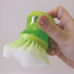 Perie vase cu rezervor pentru detergent, Perie vase cu detergent, Perie vase cu rezervor, Perie pentru vase de bucatarie, Perie pentru curatarea vaselor, Perie de spalat vase, Perie pentru vase cu compartiment pentru detergent, Perie cu depozitare a deter