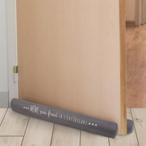 Protectie dubla anti curent pentru usa, 20x80 cm, bej, Happymax, protectie usa anti curent si anti praf 