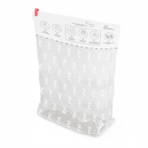 Sac de vidat haine tip cub, vidare manuala sau cu aspirator 58x40x88cm