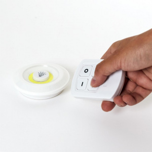 Set 2 lampi led cob cu autoadeziv si telecomanda inclusa