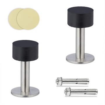 Set 2 opritoare usa, otel inoxidabil si cauciuc, dimensiuni 8 x 4.5 cm, Relaxdays