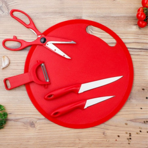 Set 5 piese tocator, cutite, foarfeca si peeler