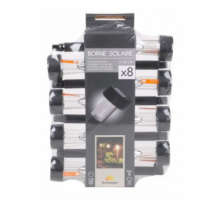 Set 8 lampi solare de gradina - 26 cm