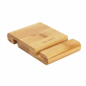 Suport pentru tableta sau telefon, bambus, 12,5x8x2 cm, Be mix