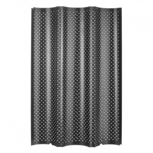 Tava cuptor pentru baghete, antiaderenta, Happymax.ro forma baghete, forma baguette, forma copt baghete, tava perforata baghete, tava pt baghete, tava preparare baghete, Tava de copt pentru paine Orion, Otel, 38x24.5 cm, 3 Baghete, Negru