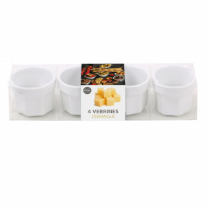 4 recipiente ceramica pentru servire si prezentare Ø 5,5 cm