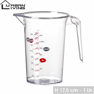 Cana plastic masurare cu picurator si gradatii-900 ml. Cana gradata dozare si masurare ingrediente de bucatarie.