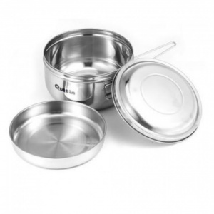 Caserola inox cu farfurie inclusa, recipient inox transport hrana, caserola inox cu capac, caserole mancare, caserola pentru mancare, recipient cutie alimentara inox, recipient transport mancare,Caserola inox cu farfurie Caserola detinuta din inox cu farf