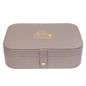 Cutie de bijuterii, rectangulara, crem