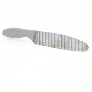 Cutit pentru felii ondulate, cartofi si legume, 28,5 cm, Quttin, cutit felii ondulate cartofi, branza si legume