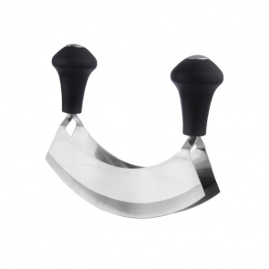 Cutit, tocator pentru verdeturi cu manere, happymax.ro Cutit pentru verdeturi, tocator verdeturi cu doua manere, Cutit special pentru tocat, lama dubla inox