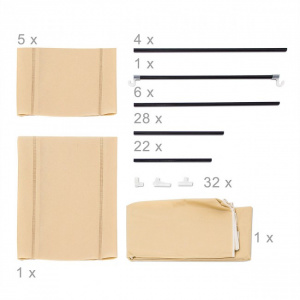 Dulap pliabil textil Valentin-bej