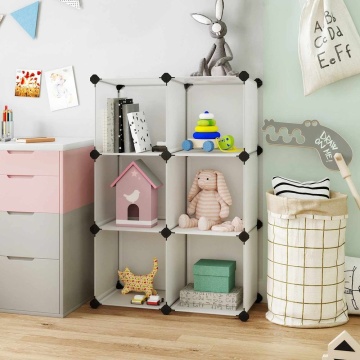 Etajera cubica ajustabila modulara pentru organizare, 6 cuburi, 93x31x93 cm. Dulap modular cuburi