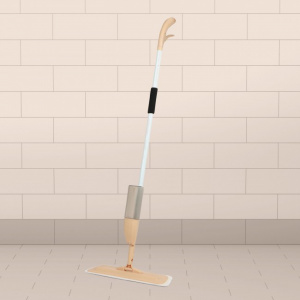 Mop cu microfibra si recipient detergent cu pulverizator integrat, 120 cm