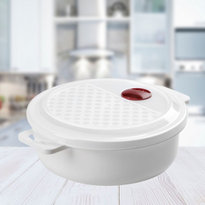 Oala pentru microunde si congelator, valva aerisire, 20x7 cm, 1,5 litri
