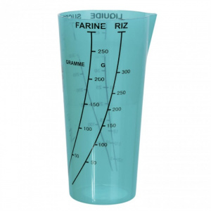 Pahar plastic gradat, dozare bucatarie, lichide si solide, 16,1x8.5x8 cm,albastru,  Happymax