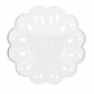 Platou oua umplute, 12 jumatati, 2.7 x 24 x 24 cm, transparent, Happymax
