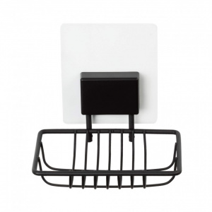 Savoniera cu autoadeziv,  otel+ABS, waterproof, 11,5 X 9,5 X H.10 cm, Bestlock Magic Black