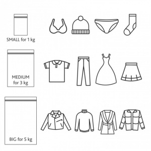 Set 3 buc sac pentru spalat rufe TRIO. Sac rufe masina de spalat