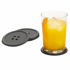 Set 4 suporturi pahare pt protectie masa, silicon model nasture. Suporturi pentru pahare si protectie masa