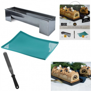 Set pentru rulade - forma, spatula si placa, Set complet rulade, Ustensile patiserie rulade, Forma inox rulada, Spatula intindere crema, Placa silicon rulada, Kit patiserie rulade, Accesorii bucatarie rulade, Forma si spatula patiserie, Placa silicon copt