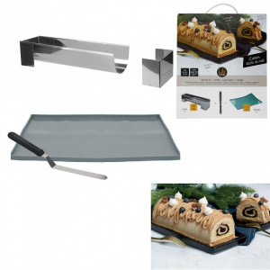 Set pentru rulade - forma, spatula si placa, Set complet rulade, Ustensile patiserie rulade, Forma inox rulada, Spatula intindere crema, Placa silicon rulada, Kit patiserie rulade, Accesorii bucatarie rulade, Forma si spatula patiserie, Placa silicon copt