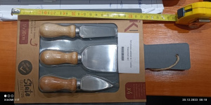 Set platou ardezie si 3 cutite branzeturi tari - Img 5