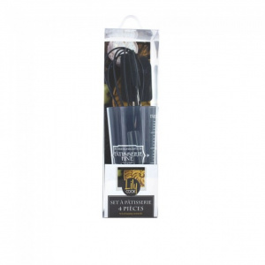 Set ustensile bucatarie cana gradata, tel, perie ungere, spatula-gri