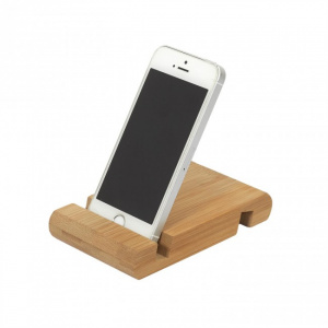 Suport pentru tableta sau telefon, bambus, 12,5x8x2 cm, Be mix