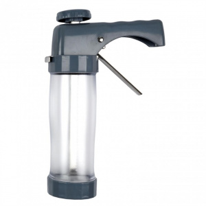 Aparat tip pistol pentru biscuiti si ornare patiserie, 22 accesorii, Happymax