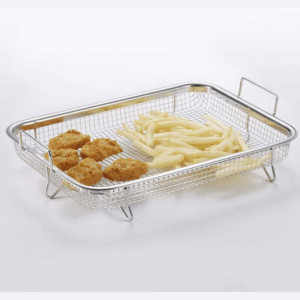 Tava perforata cuptor sau gratar-Algon. Tava cu gauri pentru carne, legume,.cartofi la cuptor sau gratar, tava perforata pentru cuptor, Cos tip gratar pentru copt, antiaderent, 30.5x22.5x7.5, Quttin,Cos pentru prajit sau gatit la cuptor Accesoriu gatit cu