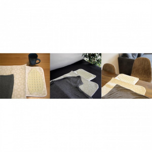 Covoras de calcat rufe cu suport pentru fier de calcat, 85x48 cm, Happymax