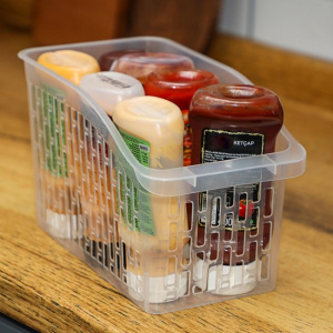 Cutie pentru depozitare si organizare in frigider, 29x15,8x17 cm, Eva Jumbo, transparent