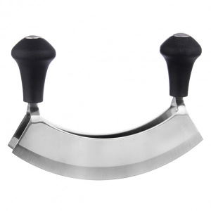 Cutit, tocator pentru verdeturi cu manere, happymax.ro Cutit pentru verdeturi, tocator verdeturi cu doua manere, Cutit special pentru tocat, lama dubla inox