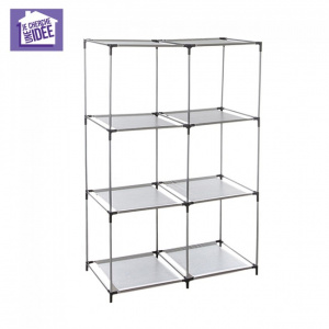 Etajera modulara cu 6 rafturi cubice, Etajera modulara, pentru 6 cosuri cubice, latime 68,5 cm x adancime 34.5 cm x inaltime 104 cm