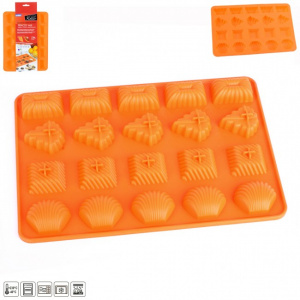Forma de silicon modele diverse , HAPPYMAX.RO Forma praline, Orion, Silicon, 20 compartimente, Portocaliu